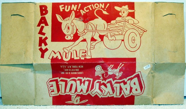 Balky Mule w/ Box © 1948 Marx Toys